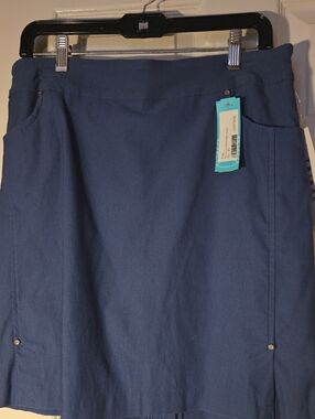 NWT Tribal Blue Straight Skirt with Side Pockets